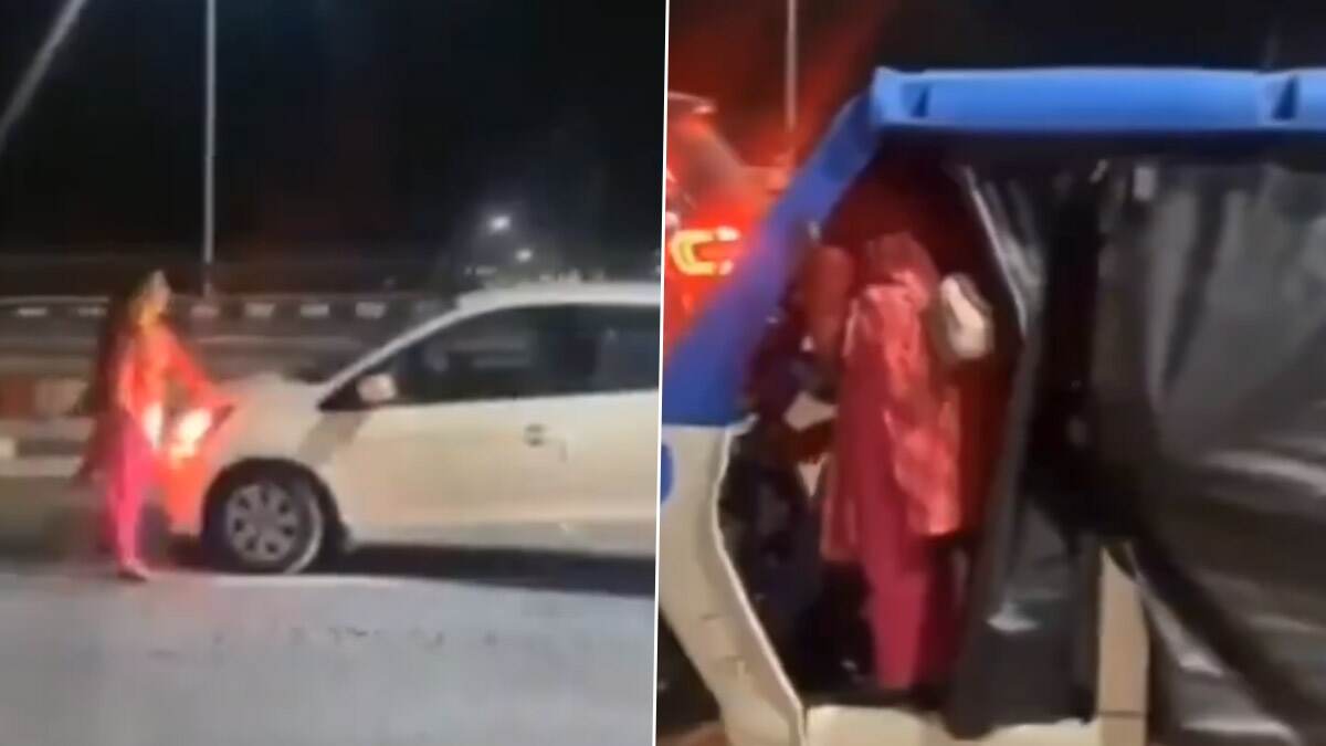 Drunk Woman Viral Video: সন্ধ্যের ব্যস্ত রাস্তায় মদ্যপ মহিলার তাণ্ডব, পর পর গাড়ি থামিয়ে চালকদের উপর হুজ্জুতি, দেখুন