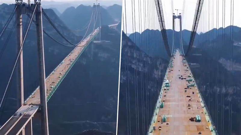World's Highest Bridge China: আইফেল টাওয়ারের থেকেও ২০০ মিটার উঁচুতে বিশ্বের উচ্চমত ব্রিজ বানিয়ে ১ ঘণ্টার পথ ১ মিনিটে কমাল চিন