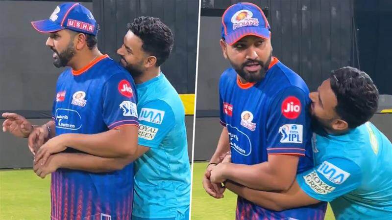 Rishabh Pant Hugs Rohit Sharma: রোহিতকে পেছন থেকে আচমকা জড়িয়ে ধরলেন পন্থ, দেখুন ভারতের অধিনায়কের প্রতিক্রিয়া