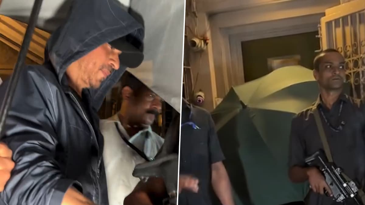 Shah Rukh Khan Hides Behind An Umbrella: মুখ দেখানো যাবে না, ক্যামেরার ফ্ল্যাশ এড়াতে ছাতার আড়ালে লুকালেন শাহরুখ, দেখুন ভিডিও