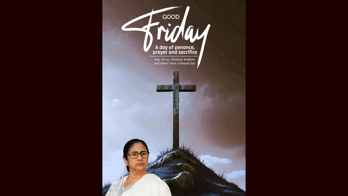 Good Friday 2025: গুড ফ্রাইডের সকালে সোশ্যাল মিডিয়া হ্যান্ডেলে পোস্ট করে সকলকে শুভেচ্ছা জানালেন বাংলার মুখ্যমন্ত্রী মমতা বন্দ্যোপাধ্যায়