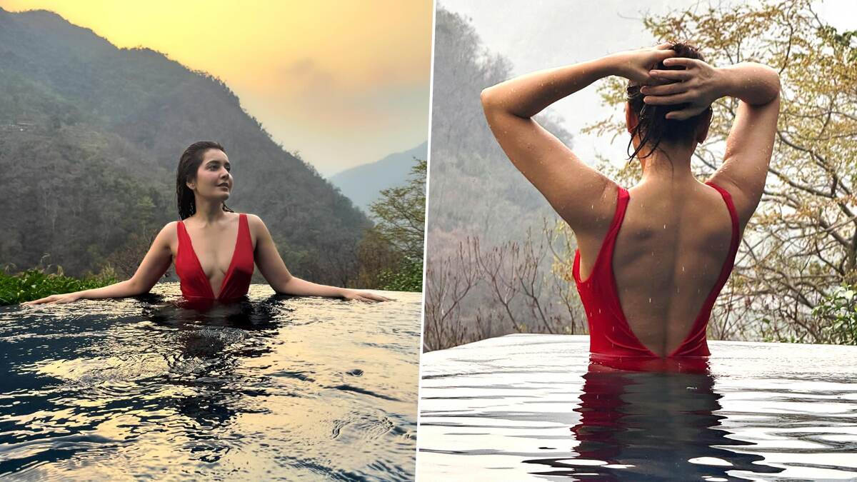 Raashii Khanna: পাহাড়ের কোলে সুইমিং পুলে গা ডুবিয়েছেন রাশি, লাল মনোকিনিতে নায়িকার সিক্ত শরীরে চোখ সেঁকছেন অনুরাগীরা, দেখুন ছবি