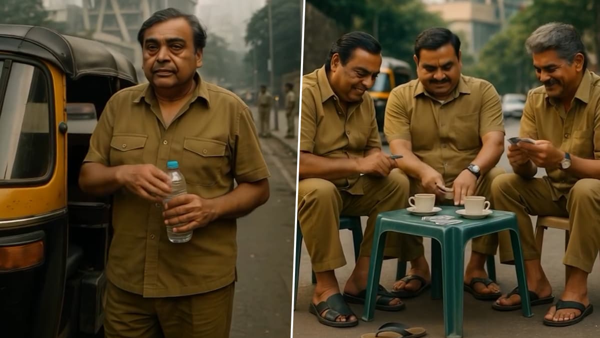 Mukesh Ambani As Auto Driver: অ্যান্টিলিয়ার বাইরে অটো চালাচ্ছেন মুকেশ, রাস্তায় টুল পেতে বসে তাস পেটাছেন আম্বানি-আদানি, দেখুন ভিডিও