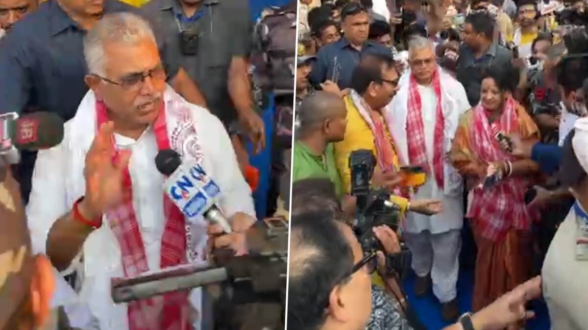 Dilip Ghosh In Digha Jagananth Temple: বিয়েতে মুখ্যমন্ত্রীর উপহার, এবার দিঘার জগন্নাথ মন্দিরে হাজির দিলীপ ঘোষ, সঙ্গে স্ত্রী রিঙ্কু