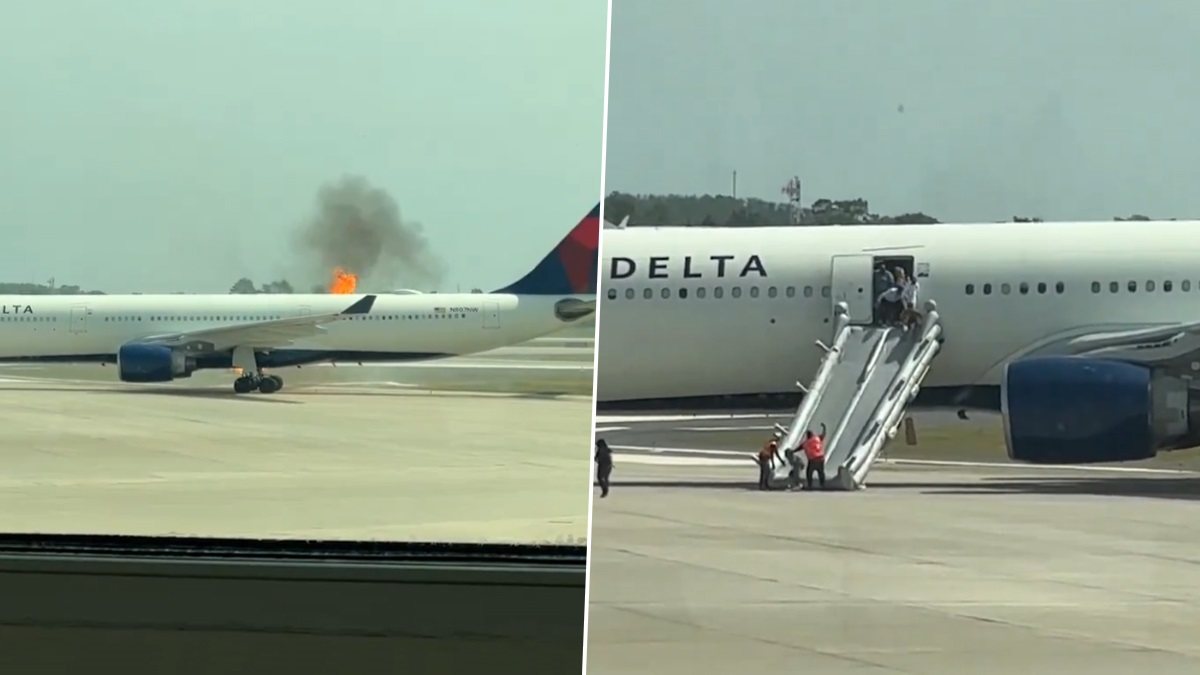 Flight Fire Video: হঠাৎ বিমানে আগুন, দাউ দাউ করে আগুনের মাঝে চিৎকার যাত্রীদের, দেখুন
