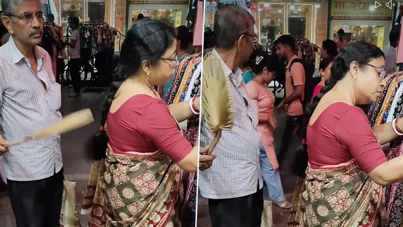 Viral Video: কেনাকাটায় ব্যস্ত স্ত্রী, অনবরত হাতপাখার হাওয়া স্বামীর, ভাইরাল বৃদ্ধ দম্পতির 'সহজ-সরল' ভালবাসার কাহিনী