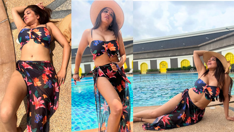 Jhuma boudi hot look:  পুলসাইড গ্ল্যামারে মন কাড়লেন মোনালিসা। ঝুমা বৌদির হট লুকে তোলপাড়