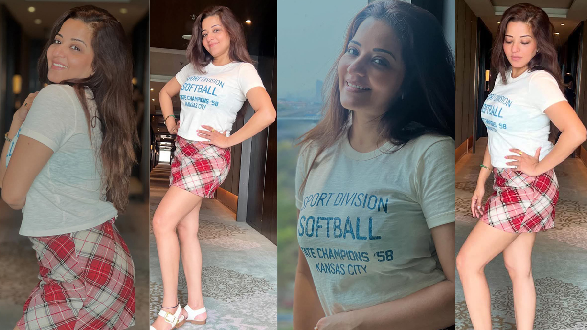 Actress Monalisa in mini skirt: মিনিস্কার্টে অভিনেত্রী মোনালিসা।সোশ্যাল মিডিয়ায় ঝড় তুলেছেন ঝুমা বৌদি