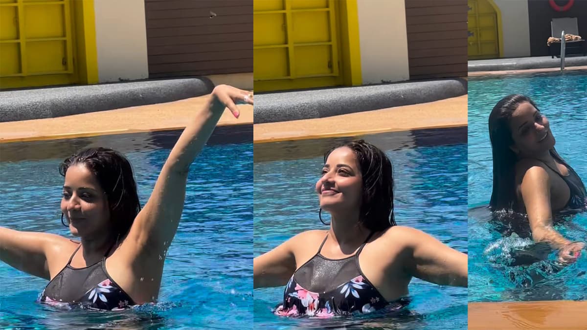 Hot Monalisa in blue water: নীল জলে হট মোনালিসা। মুহূর্তে ভাইরাল ভিডিও।
