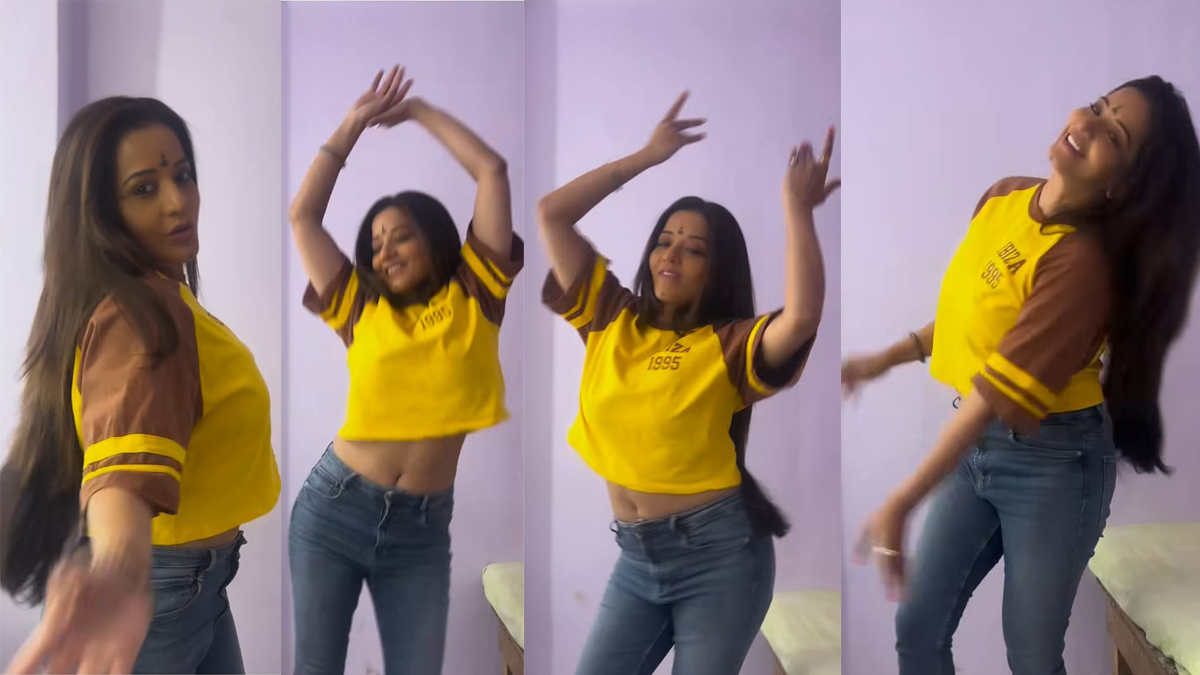 Hot Monalisa in a T-shirt: হলুদ টি-শার্টে হট মোনালিসা।‌ নতুন ভিডিও পোষ্ট হতেই আলোড়ন