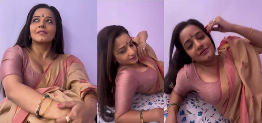 Monalisa hot Saree Look: শাড়িতে হট লুকে ঝুমা বৌদি। ভিডিও পোস্ট হতেই সোশ্যাল মিডিয়ায় ঝড়