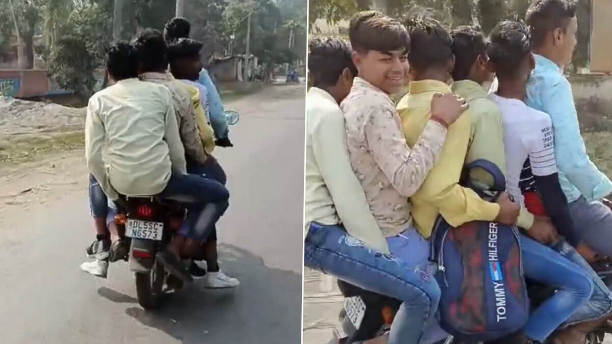 UP Viral Video: মাথায় নেই হেলমেট, এক বাইকে চেপেছেন ৬ জন, ভিডিয়ো ভাইরাল হতেই বিতর্কে যোগী প্রশাসন
