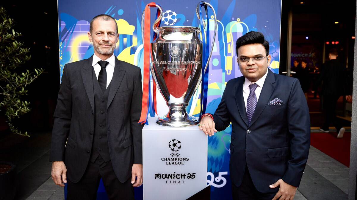 Jay Shah meets UEFA President: চ্যাম্পিয়নস লিগের ফাইনালের আগে মিউনিখে জয় শাহ, দেখা করলেন UEFA প্রেসিডেন্টের সাথে