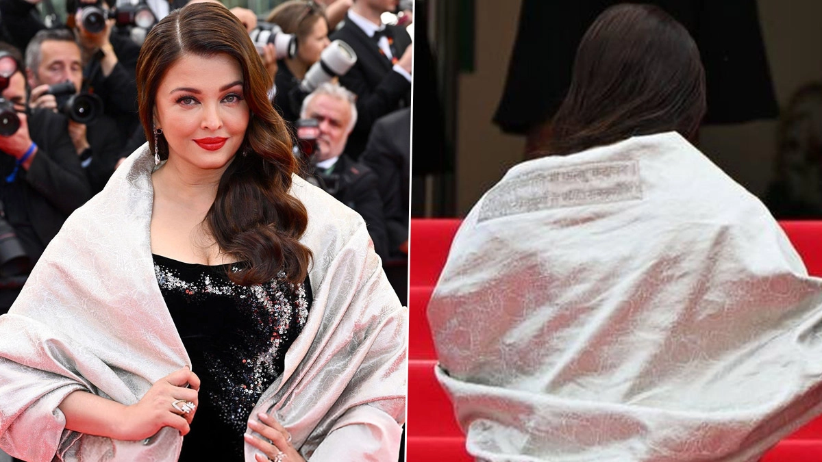 Aishwarya Rai Bachchan: 'কর্ম করে যাও, ফলের আশা করো না', কানের মঞ্চে ঐশ্বর্য রাইয়ের পরনে গীতার শ্লোক খোদাই করা পোশাক, মন্ত্রমুগ্ধ নেটবাসী