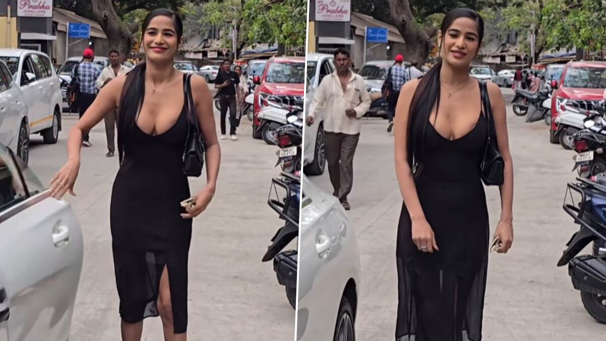 Poonam Pandey Video: ডিপ নেক ড্রেসে উজ্জ্বল পুনম পান্ডে, ক্যামেরার সামনে আসতেই ছড়াল উষ্ণতা