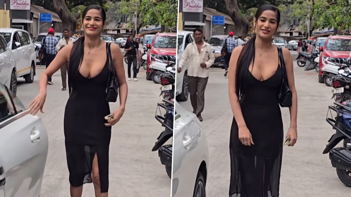 Poonam Pandey Video: ডিপ নেক ড্রেসে উজ্জ্বল পুনম পান্ডে, ক্যামেরার সামনে আসতেই ছড়াল উষ্ণতা