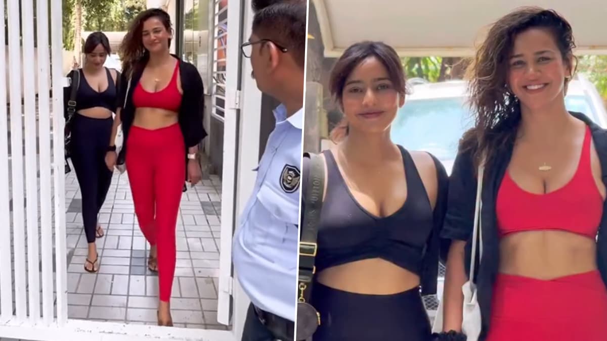 Neha Sharma Hot Gym Look: লাল-কালো জিমের পোশাকে নেহা ও আয়েশা, চাবুক ফিগারে দুই বোন, কাকে ছেড়ে কাকে দেখবেন