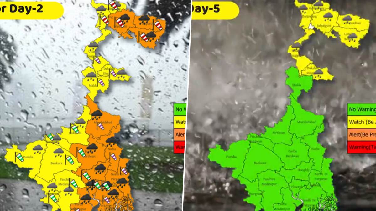 Weather Forecast Of Bengal: আরো শক্তিশালী উত্তর-পশ্চিম বঙ্গোপসাগরে তৈরি নিম্নচাপ, আজ কলকাতা সহ দক্ষিণবঙ্গের বেশ কিছু জেলায় কমলা সতর্কতা জারি করল আবহাওয়া দফতর