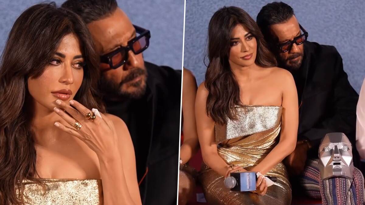 Jackie Shroff Video: হাউসফুল ৫-এর ট্রেলার লঞ্চে চিত্রাঙ্গদার কাধে শুয়েই পড়লেন জ্যাকি শ্রফ? ভিডিয়ো দেখুন