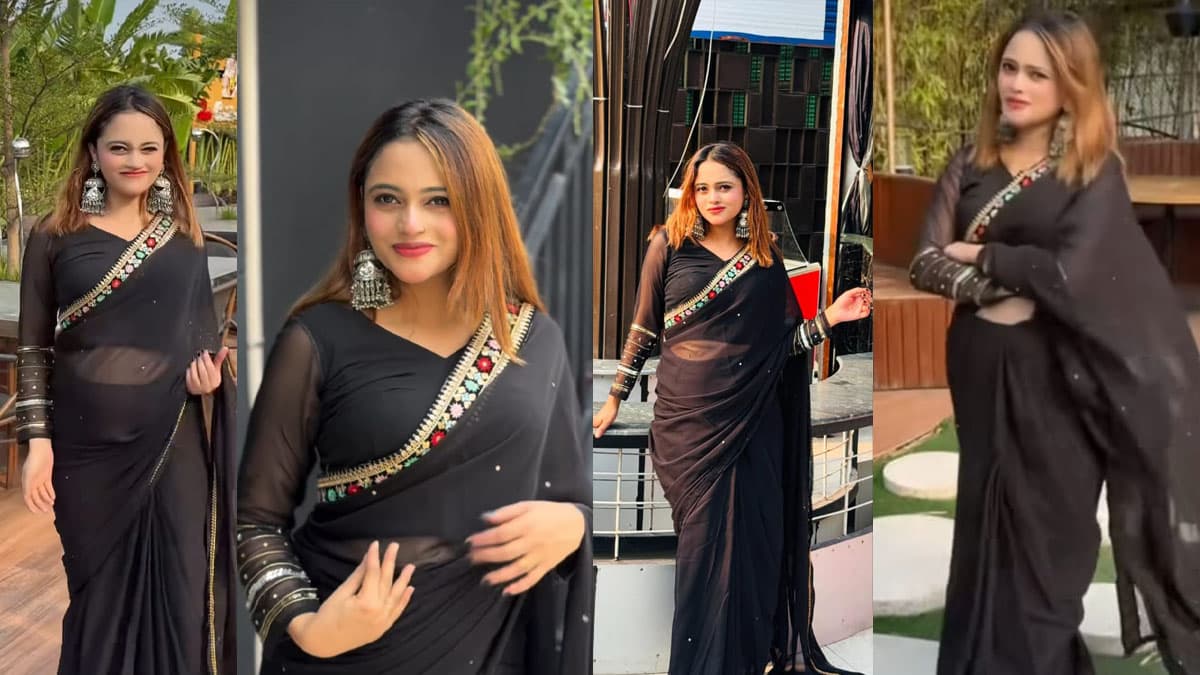 Jannat Toha saree look: কালো শাড়িতে মোহময়ী জন্নাত তোহা। অসাধারণ স্টাইলে নজর কাড়লেন