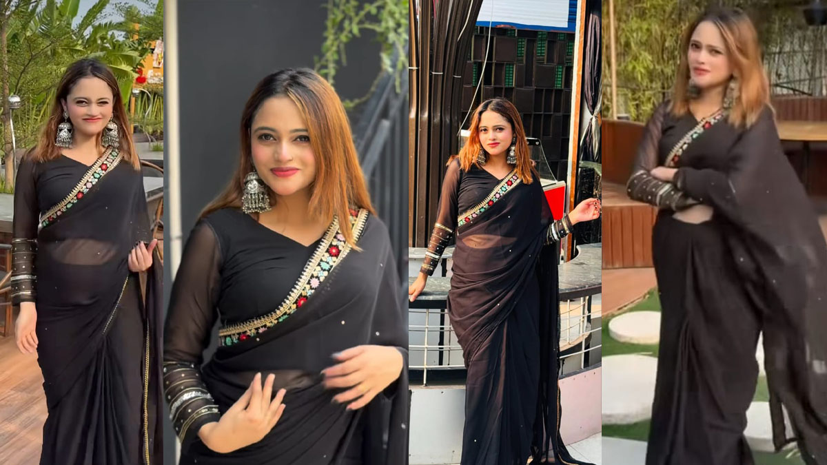 Jannat Toha saree look: কালো শাড়িতে মোহময়ী জন্নাত তোহা। অসাধারণ স্টাইলে নজর কাড়লেন