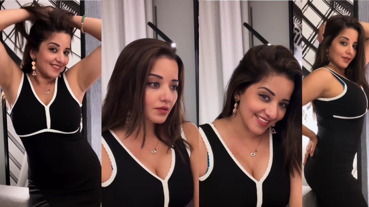 Monalisa Hot Photos: আঁটসাঁট ব্ল্যাক বডিকন ড্রেসে স্পষ্ট বক্ষ বিভাজিকা। মোনালিসার নতুন ভিডিওতে তোলপাড়
