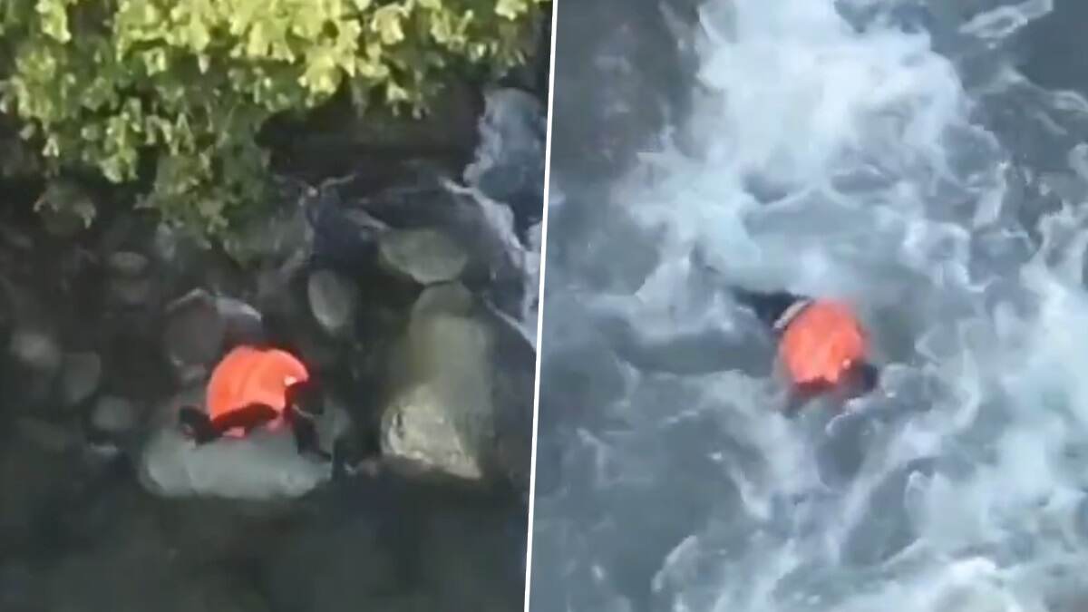 LeT Overground Worker Jumped Into River Video: পহেলগামের জঙ্গিদের সাহায্য, খাবার পৌঁছতে দিয়ে সেনার তাড়া খেয়ে নদীতে ঝাঁপ লস্করের স্থানীয় জঙ্গির, ভেসে গেল খরস্রোতার টানে দেখুন ভাইরাল ভিডিয়ো