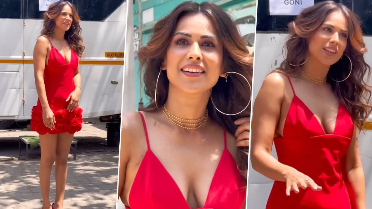 Nia Sharma's Video: 'রেড হট' নিয়া পোজ় দিলেন হাসি মুখে, তাকিয়ে রইলেন সেখানে হাজির অনুরাগীরা