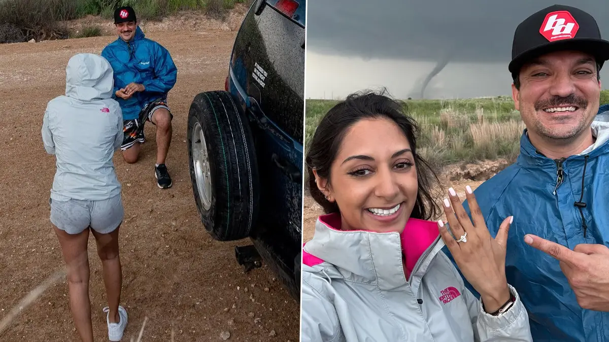 Viral Video: ঘূর্ণিঝড়কে সাক্ষী রেখে প্রেমিকাকে বিয়ের প্রস্তাব, ভাইরাল তরুণের কীর্তি