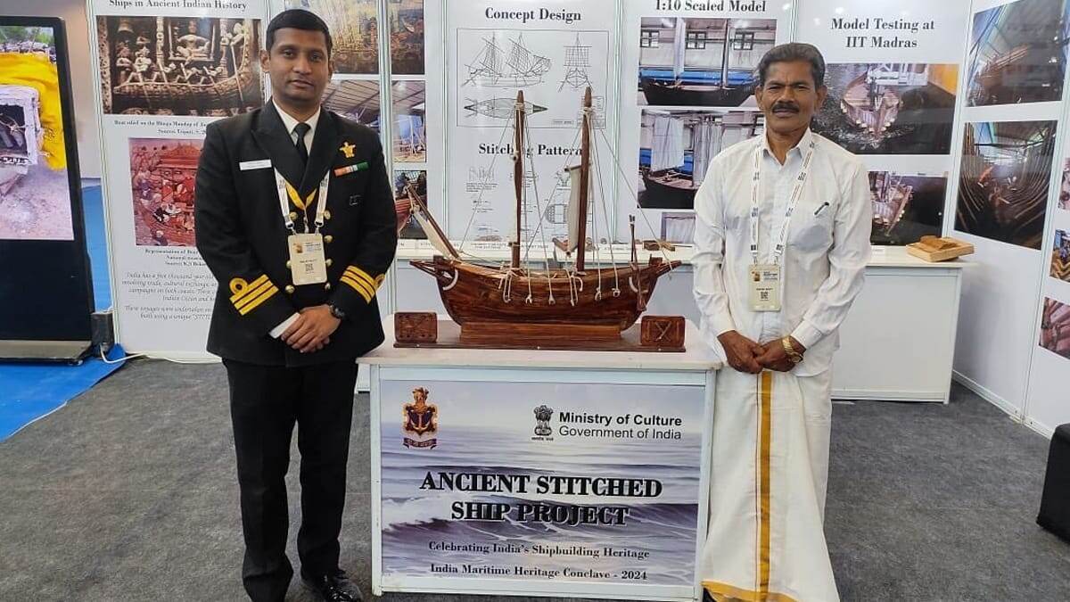 Ancient Stitched Ship: অজন্তা গুহাচিত্রের আদলে তৈরি হল যুদ্ধ জাহাজ, ২১ মে তুলে দেওয়া হবে নৌবাহিনীর হাতে
