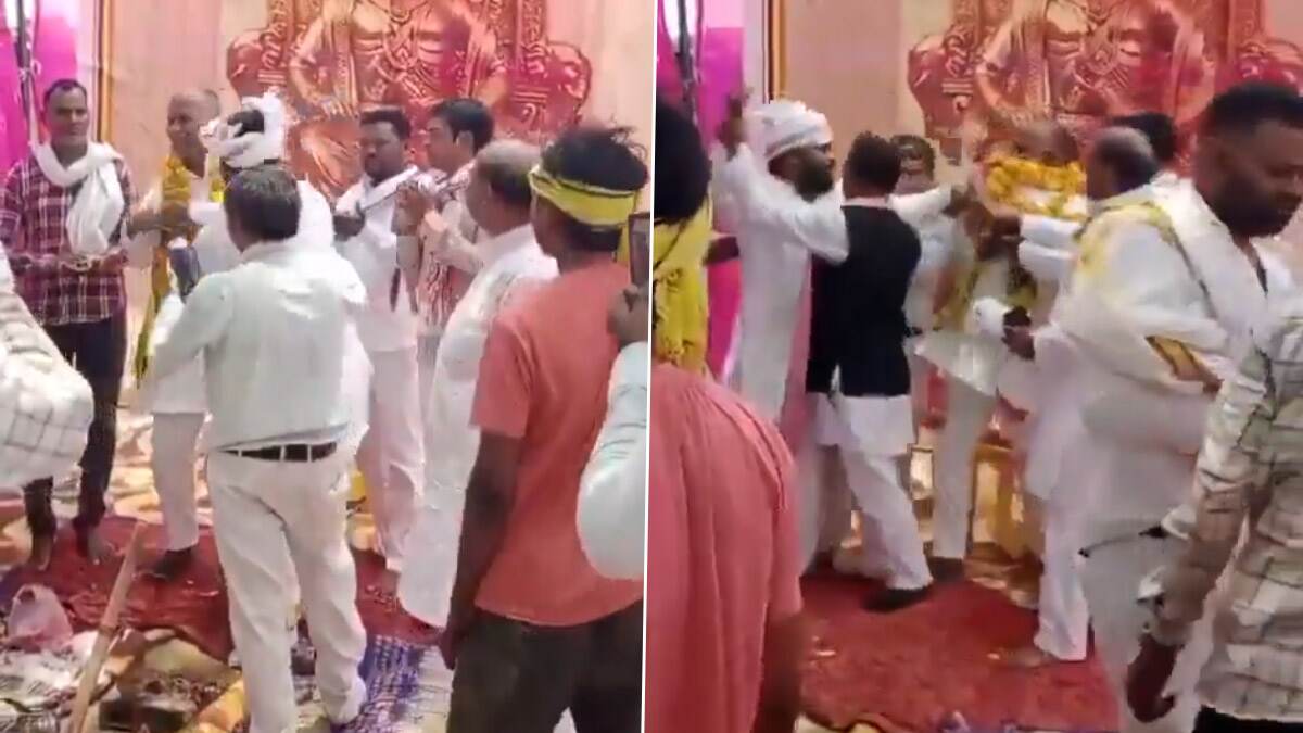 Viral Video: একি কাণ্ড! অনুষ্ঠানস্থলে দলের প্রধানকে সম্বর্ধনা জানিয়ে টেনে চড় মারার অভিযোগ, দেখুন ভাইরাল ভিডিও