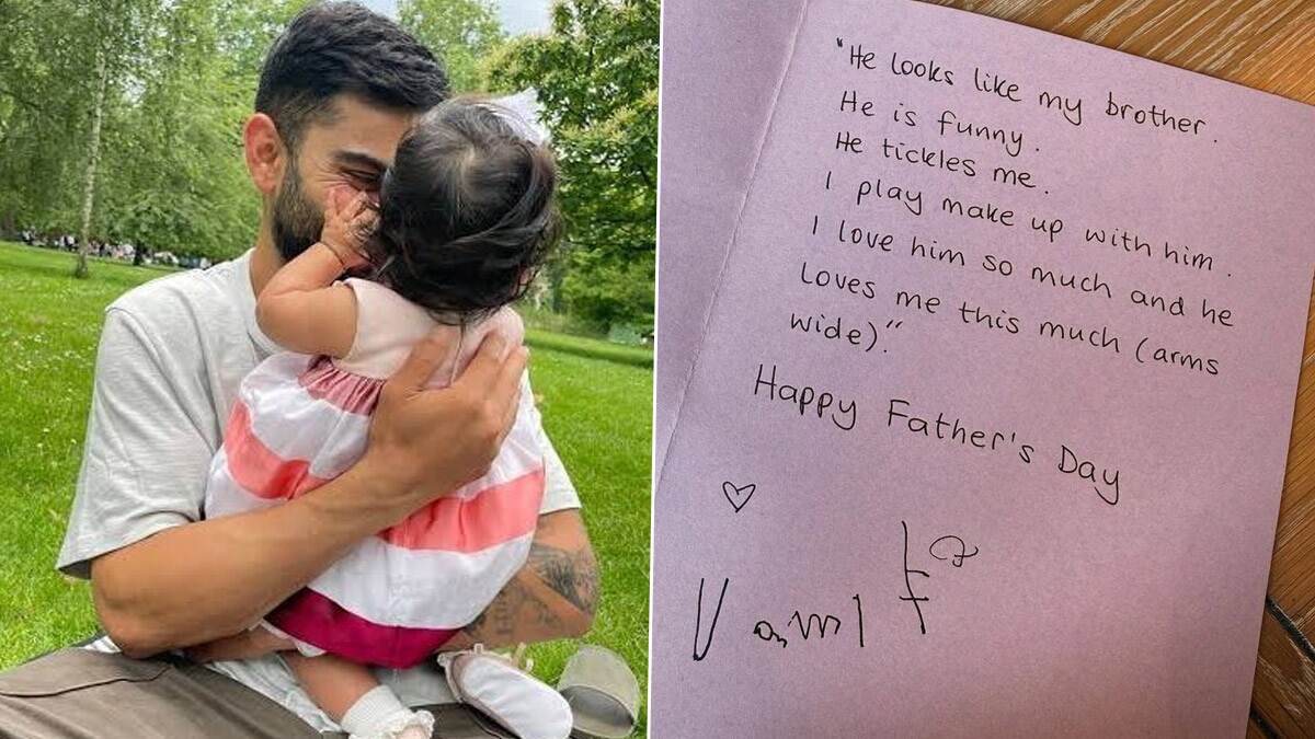 Father's Day 2025: 'বাবা আমার দাদার মত', পিতৃ দিবসে বিরাটের জন্যে চিঠি লিখল একরত্তি মেয়ে ভামিকা, দেখুন