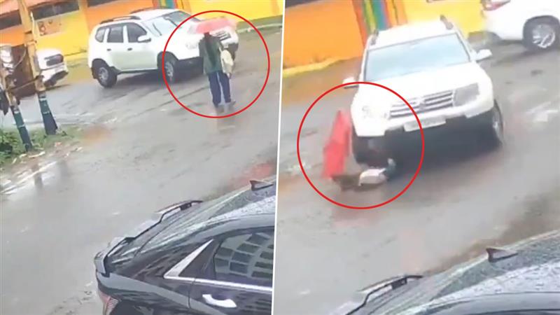 Roorkee Hit and Run Case: ফাঁকা রাস্তায় একি কাণ্ড! ছাতা মাথায় দিয়ে আসা তরুণীকে পিষে দিল গাড়ি, দেখুন