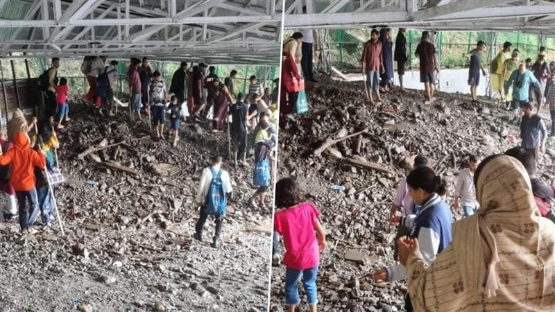Landslide At Vaishno Devi Temple: অতিবৃষ্টিতে বৈষ্ণো দেবী মন্দিরের পথে ধসে বন্ধ হিমকোটি পথ, কুয়াশায় থমকাল হেলিকপ্টার পরিষেবাও