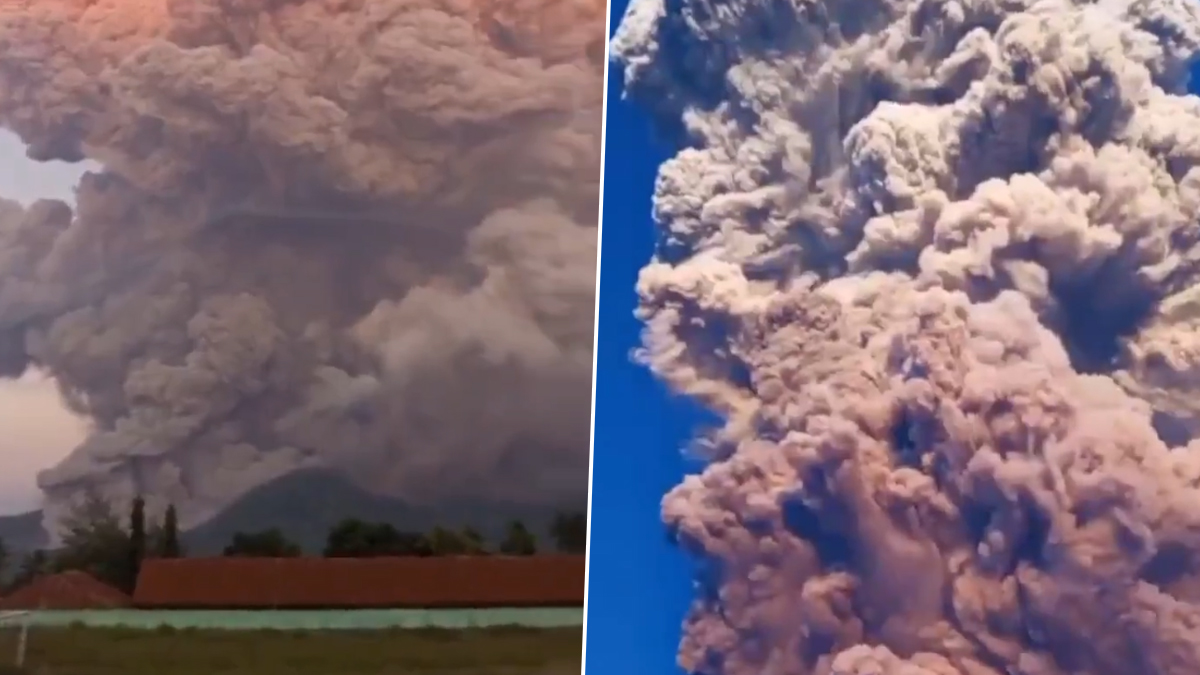 Volcano Massive Eruption Video: এবার বছরের ভয়াবহতম অগ্ন্যুৎপাতের ঘটনা, ১০ হাজার মিটার উঁচুতে উঠল আগ্নেয়গিরির ধোঁয়া