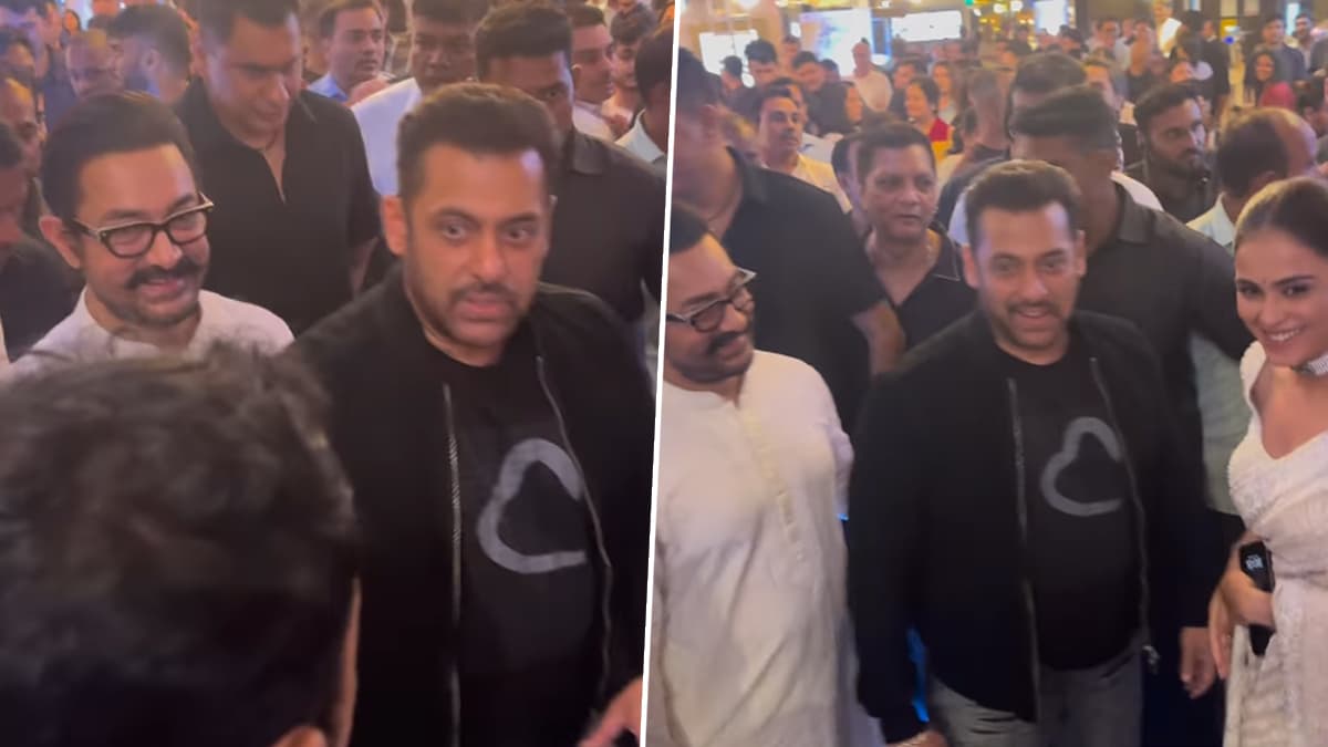 Salman Khan: 'সিতারে জমিন পার' স্ক্রিনিংয়ে তিন খানের জমজমাট উপস্থিতি, সলমনের নিরাপত্তা বলয়ে ঢুকে পড়ল এক বালক, দেখুন ভক্তের সঙ্গে কী করলেন ভাইজান