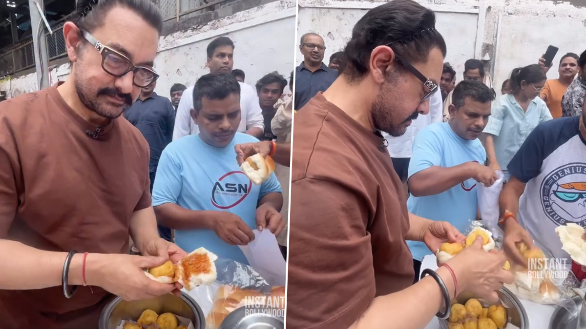 Aamir Khan Video: রাস্তার ধারে ঠেলা গাড়ি থেকে বড়া পাও খাচ্ছেন আমির খান, জড়ো হল ভিড়, দেখুন