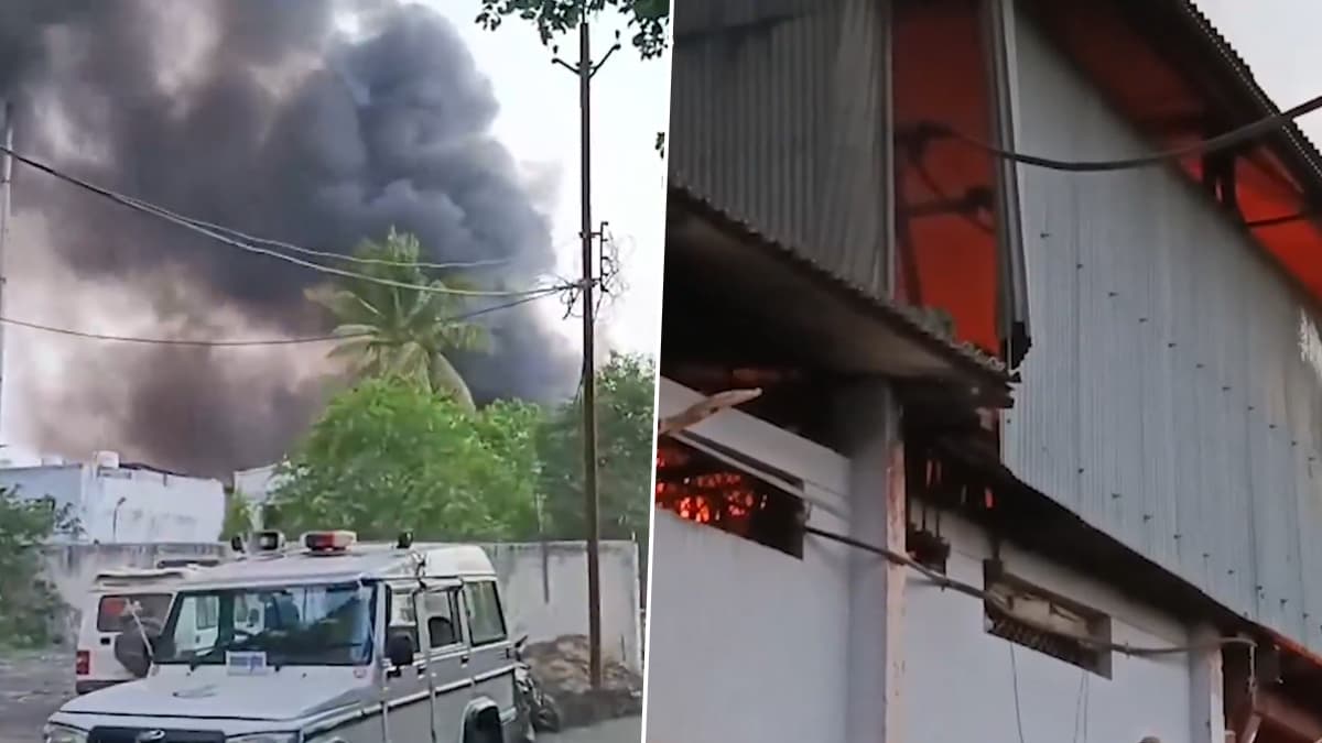 Burhanpur Fire:  মধ্যপ্রদেশে একটি মিলে্ ভয়ঙ্কর অগ্নিকাণ্ড, কালো ধোঁয়ায় ঢেকে গেল গোটা এলাকা, দেখুন ভিডিয়ো