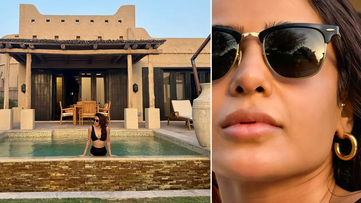 Samantha Prabhu and Raj Nidimoru: আবুধাবিতে সুইমিং পুলে স্নান সামান্থার, রাজের সঙ্গে মরুভূমির প্রান্তরে নির্জনে ছুটি কাটাচ্ছেন দক্ষিণী সুন্দরী!