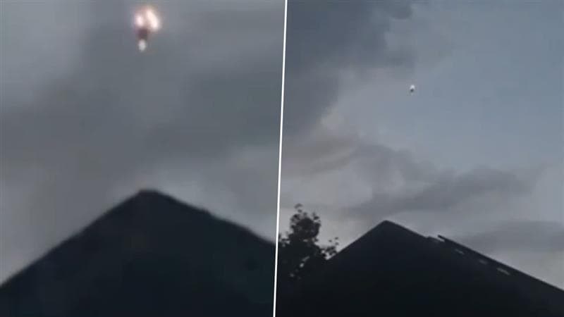 Mystery in the Sky Video: আকাশ থেকে খসে পড়ছে জ্বলন্ত রহস্যজনক বস্তু, ধরা পড়ল মহিলার ক্যামেরায়, কিন্তু সেটা কী?