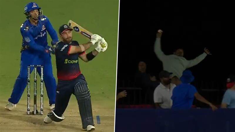 Glenn Maxwell, Cricket Viral Video: মেজর লিগে একহাতে গ্লেন ম্যাক্সওয়েল দুর্দান্ত ছক্কা ধরলেন ফ্যান; দেখুন ভিডিও