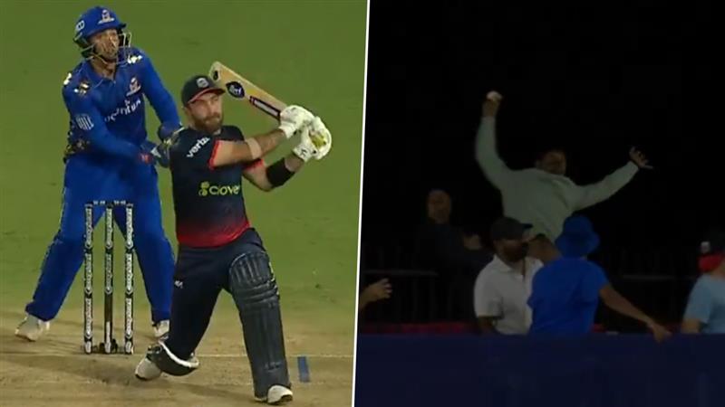 Glenn Maxwell, Cricket Viral Video: মেজর লিগে একহাতে গ্লেন ম্যাক্সওয়েল দুর্দান্ত ছক্কা ধরলেন ফ্যান; দেখুন ভিডিও