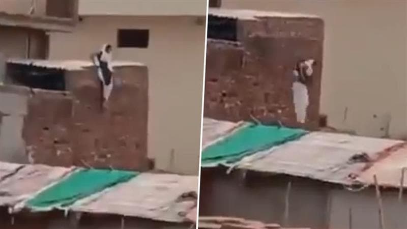 UP Viral Video: প্রেমিকের সঙ্গে হোটেলে, স্বামী পুলিশ নিয়ে হাজির হতেই ছাদ থেকে লাফ মহিলার, ভাইরাল ভিডিয়ো
