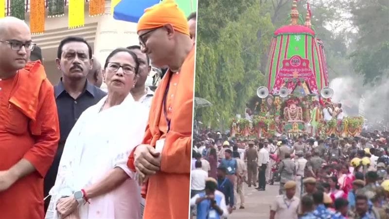 Rat Yatra 2025: দিঘায় রথের রশিতে পড়ল টান, জগন্নাথদেব দর্শনে এলেন মুখ্যমন্ত্রী, দেখুন ভিডিয়ো