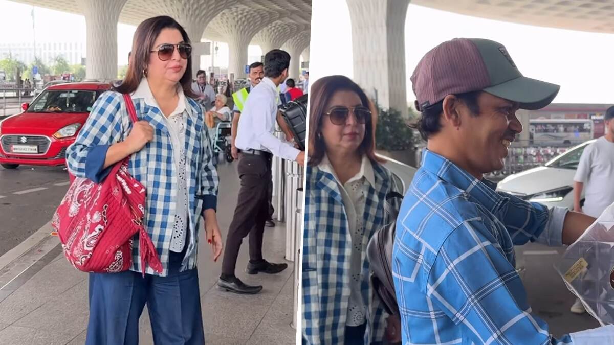 Farah Khan With Her Chef Dilip's Video: 'রাঁধুনির প্রথম বিদেশ...' বলতেই পাপারাৎজ়ির মুখে মিষ্টি গুঁজে দিলেন ফারহা খান, ভিডিয়ো দেখুন