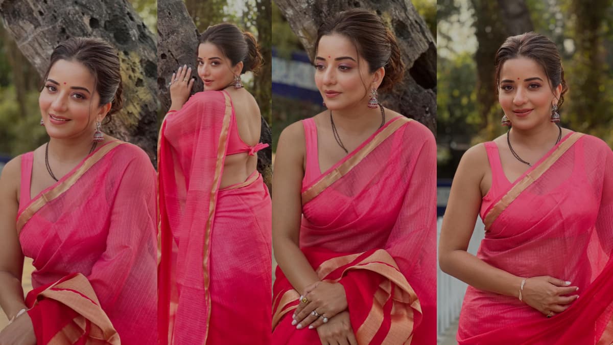 Monalisa New Photo: শাড়িতে অনবদ্য মোনালিসা। অষ্পষ্ট ক্লিভেজ যেন বাড়তি আর্কষণ