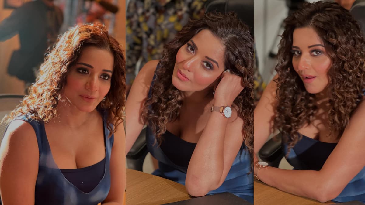 Hot Monalisa viral pic:  টাইট-ফিটিং পোশাকে হট মোনালিসা। ক্লিভেজ স্পষ্টভাবে ফুটে উঠেছে