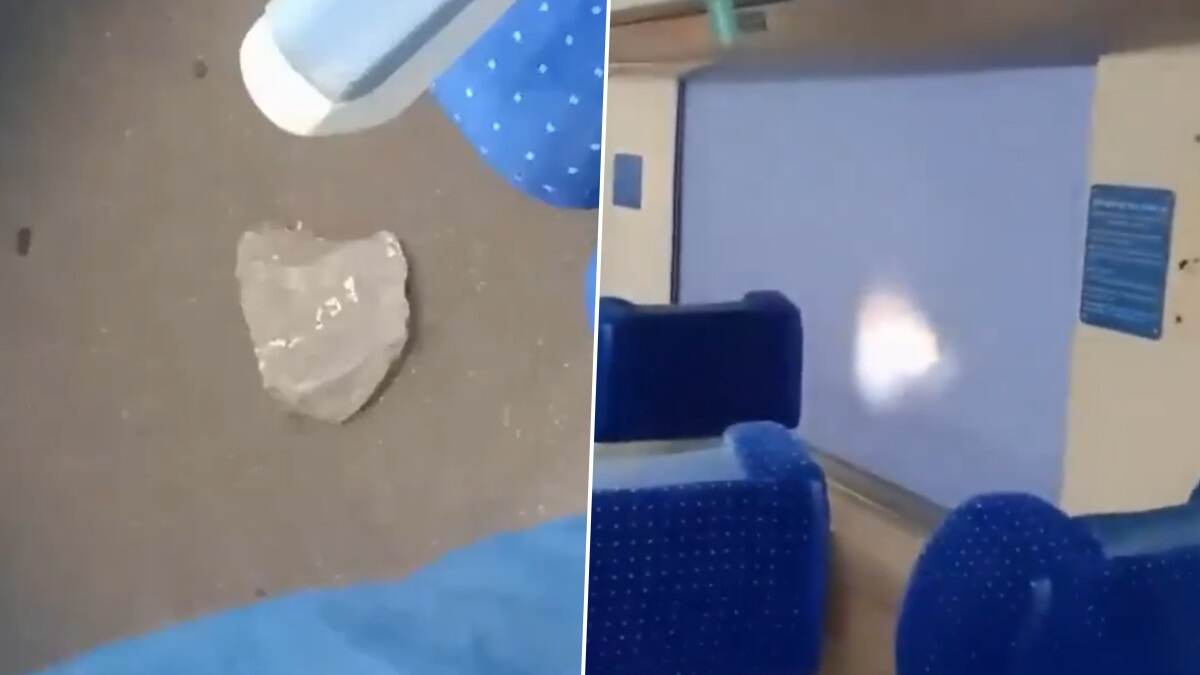 Stone Pelting In Vande Bharat Express: মোটা মোটা পাথর ছোঁড়া হল বন্দে ভারত এক্সপ্রেসে, ঝরঝর করে ভেঙে পড়ল সব কাঁচ, ভাইরাল ভিডিয়ো