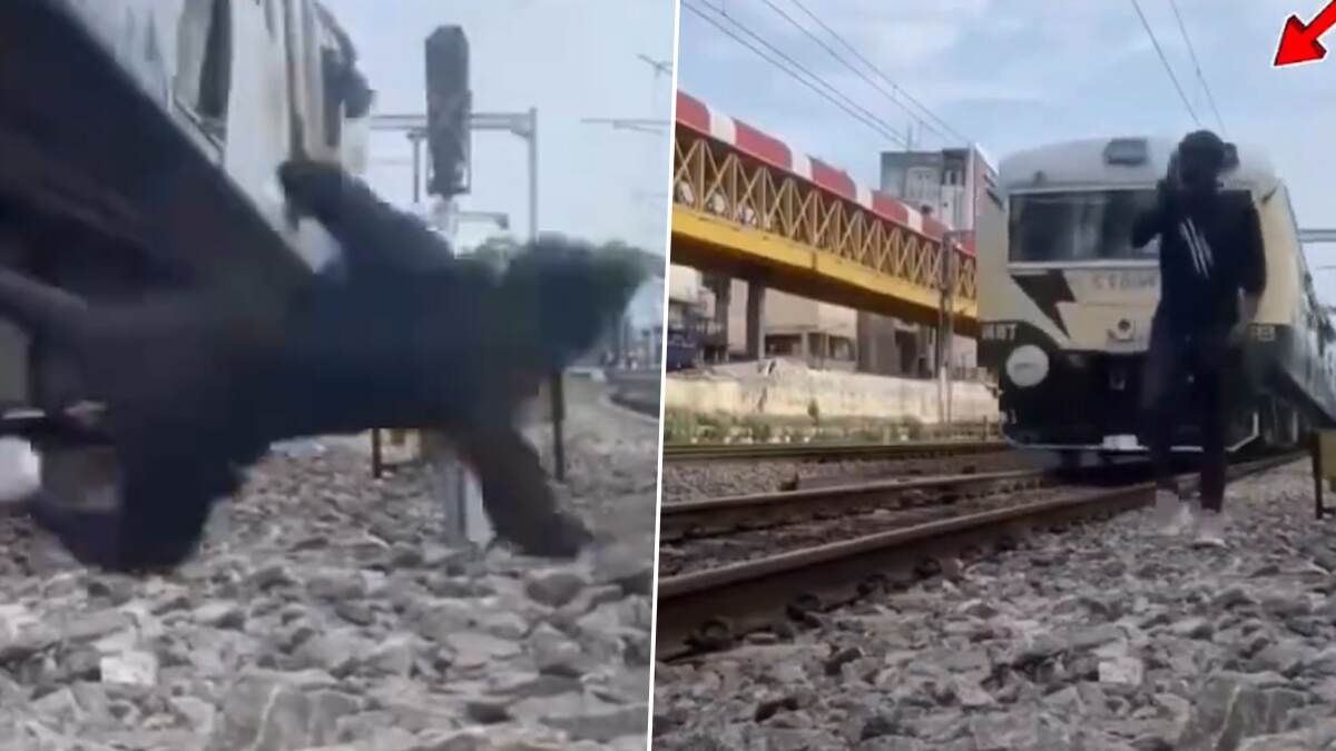 Train Viral Reel: রিল বানাতে গিয়ে ট্রেনের ধাক্কা, ছিটকে গিয়ে পাথরের মধ্যে পড়লেন যুবক