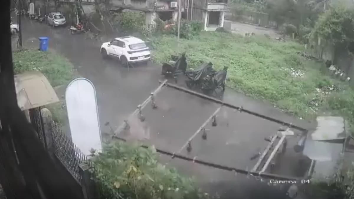Viral Video: প্রচণ্ড বৃষ্টির সঙ্গে ঝড়, হঠাৎ মাটি থেকে উপড়ে পড়ল ট্রান্সফর্মার, দেখুন ভাইরাল ভিডিয়ো
